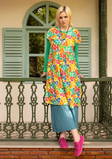 “Cherie” organic cotton jersey dress - multicoloured