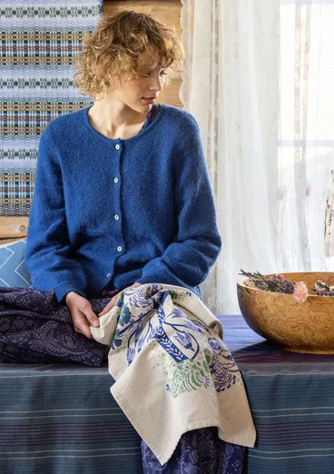 “Taiga” organic cotton tea towel - midnight blue