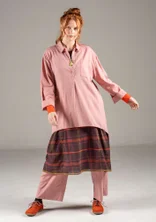 Gewebte Hemdbluse aus Bio-Baumwolle/Leinen - kalkrosa