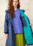 Parka "Francis" en coton biologique tissé (indigo foncé/motif XXL)