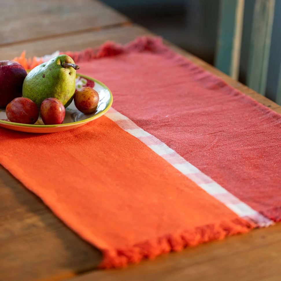 Set de table "Ira" en coton biologique - cuivre