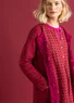 “Astrid” organic/recycled cotton coatigan (pomegranate XXL)
