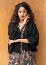 Gilet "Sora" en alpaga mélangé - noir