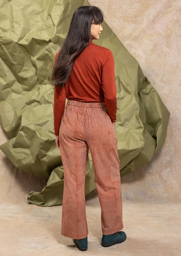 Pantalon tissé "Willow" en coton biologique - henné