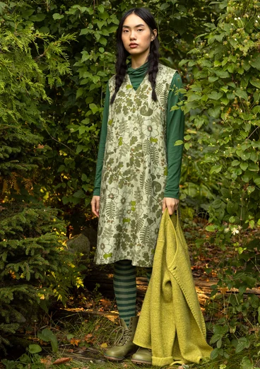 Robe "Wildwood" en tissu de coton biologique/lin - thuya