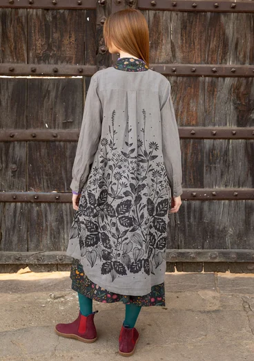 Robe "Autumn" en lin tissé - gris fer