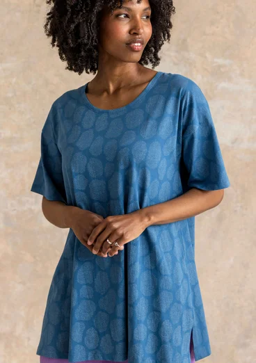Jerseytunika „Himla“ aus Bio-Baumwolle - indigofera/gemustert