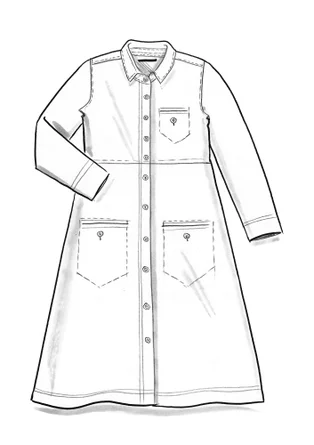 Robe "Earth" en tissu de coton biologique/lin - naturel foncé