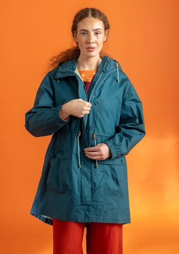 Parka "Irma" en coton biologique tissé - jaspe foncé