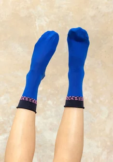 “Ebba” organic cotton socks - cobalt blue