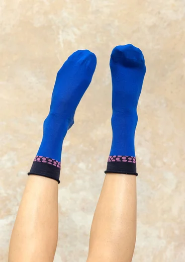 “Ebba” organic cotton socks - cobalt blue