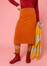 Jupe en maille de laine (orange brûlée L)