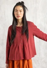 Tricot vest van biologisch katoen - rooibos