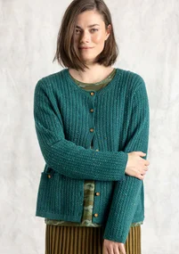 Gilet à neps en laine d'agneau mélangée - vert bouteille clair/chiné