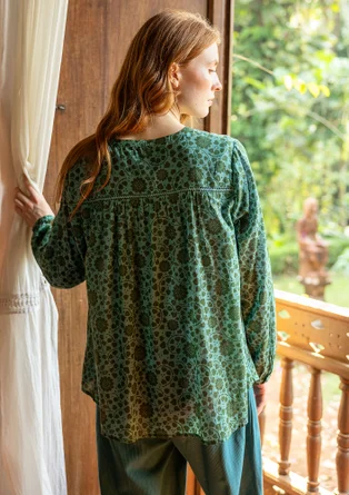 Blouse "Marianne" en coton biologique - absinthe