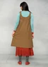 Gewebtes Balalaika-Kleid aus Öko-Baumwolle/Leinen (messing XL)