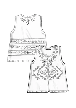 “Arrow” organic cotton knit waistcoat - turquoise