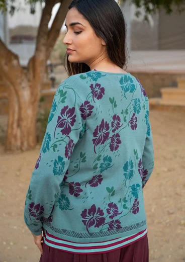 Strickjacke „Flow“ aus Bio-/Recycling-Baumwolle - veronagrün