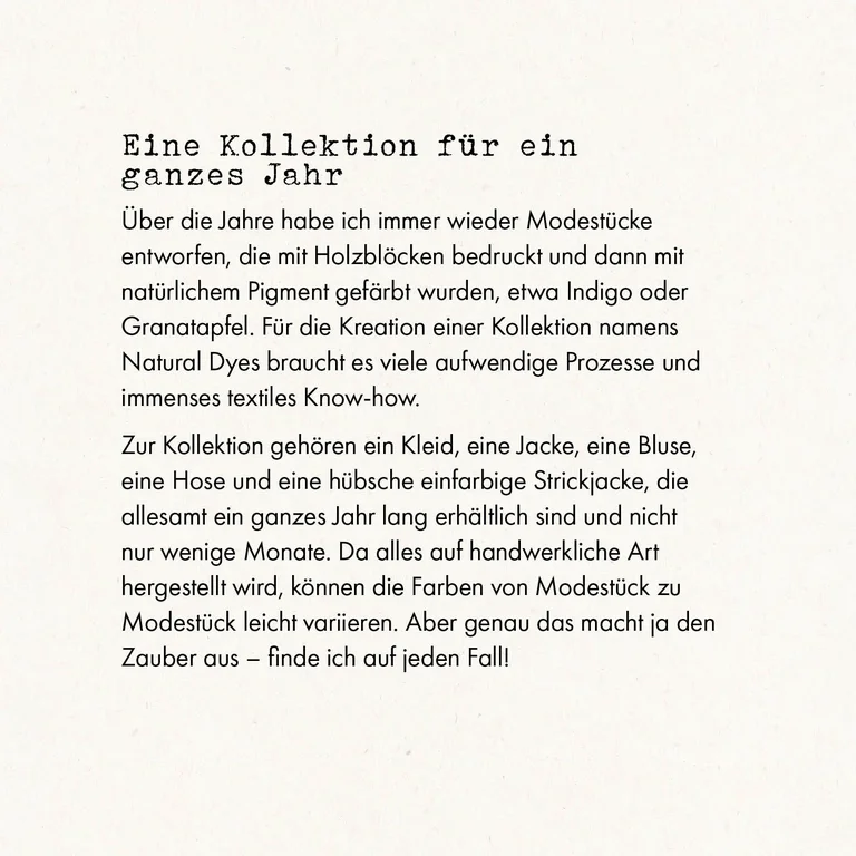 A collage with three different images; one of Gudrun and a woman holding a block printed cloth. An image of a woman standing in the countryside wearing clothes from Gudrun Sjödén and an image of colourful houses on a mountainside.