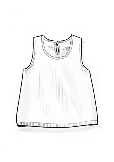 Knitted linen/organic cotton tank top - blue lotus