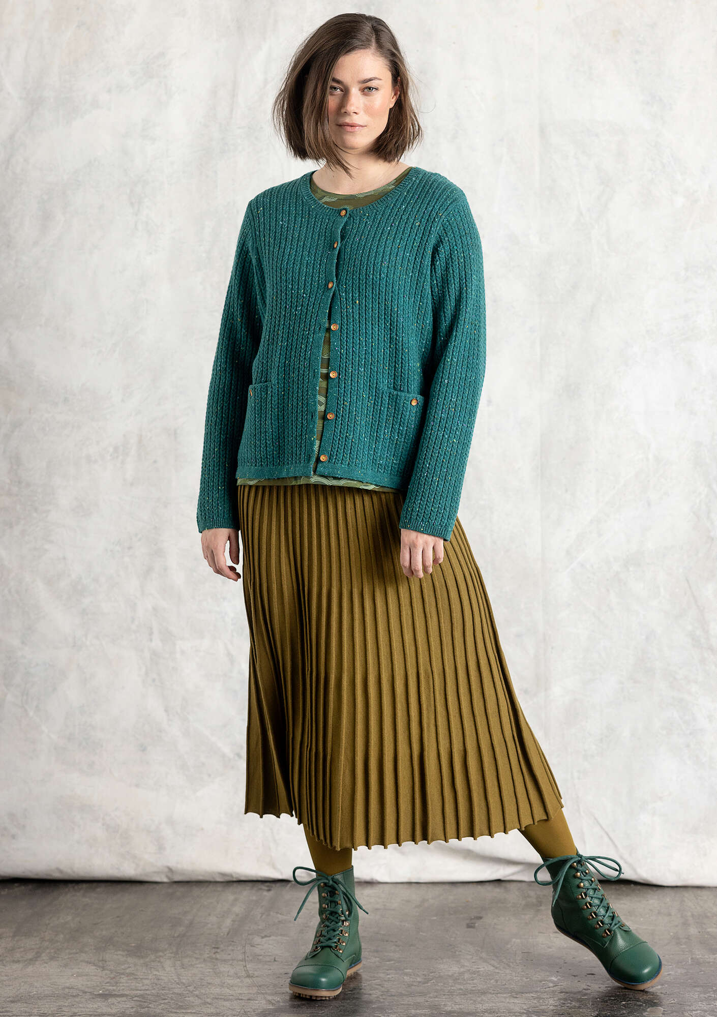 スカート tunica Inlay Knitted Skirt ZARA WOMAN NWT SS23 GOLDEN METALLIC THREAD KNOTTED KNIT