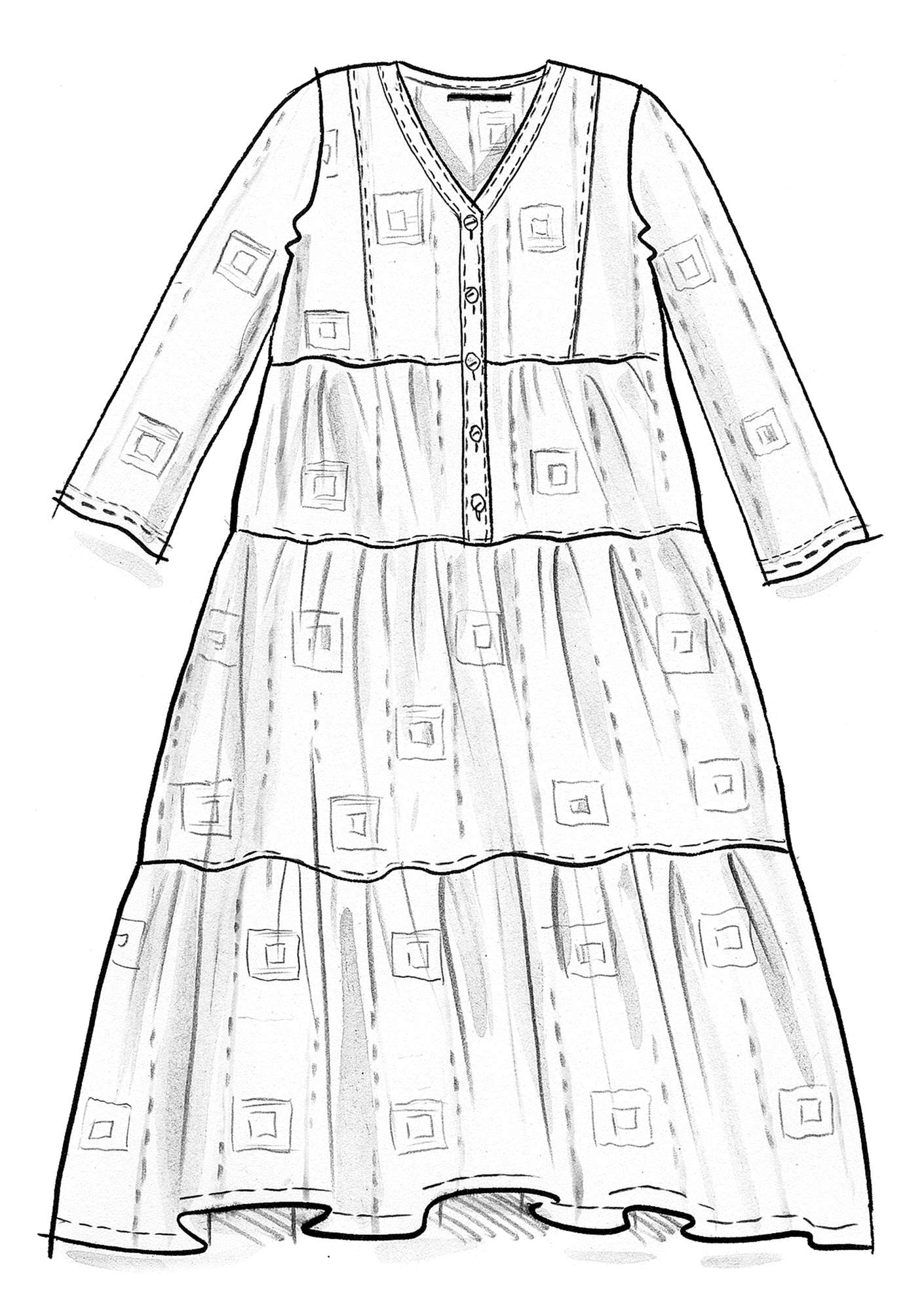 Katoenen jurk  Chandi  halfgebleekt thumbnail