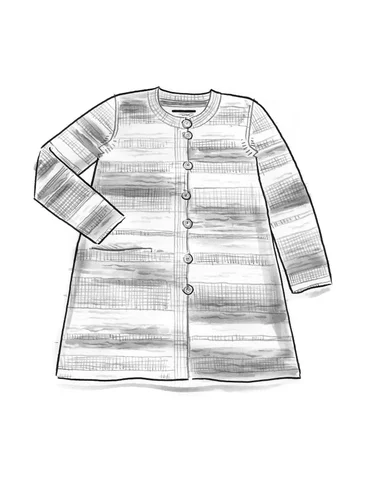 “Ella” long cardigan in wool/organic cotton - koppar