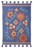Kelim „Petals“ aus Bio-Baumwolle (blauglöckchen Einheitsgröße)