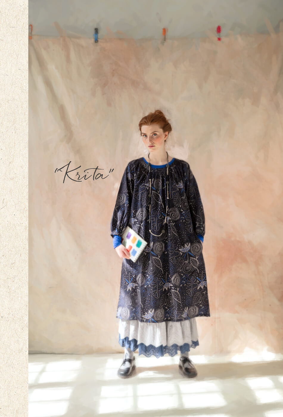 “Krita” woven organic cotton dress