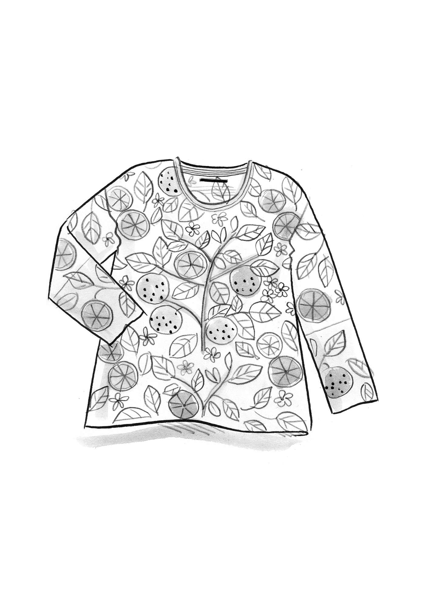 “Apelsin” sweater in organic cotton/linen black