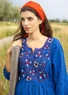 Kleid „Sahara“ aus Bio-Baumwollgewebe (porzellanblau XS)