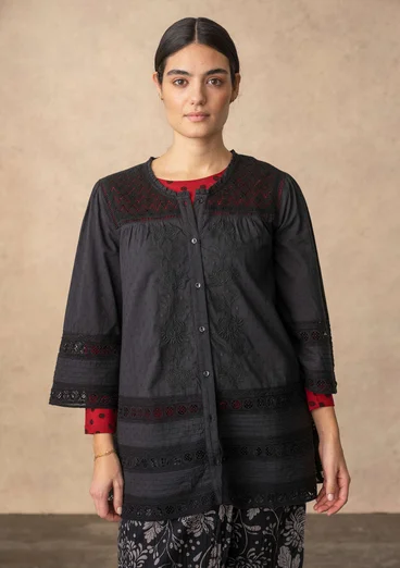 “Haiku” organic cotton tunic - black