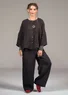 “Bodil” woven linen trousers (black XS)
