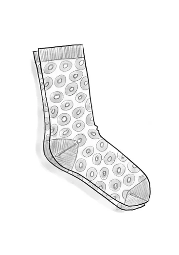 “Billie” socks in organic cotton - hibiscus