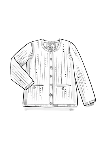 Lambswool blend nep cardigan - mole/melange