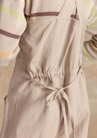 “Gardener” organic cotton/linen dungarees - dark natural