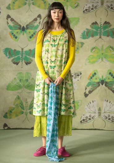 “Fjäril” dress in organic cotton - apple green