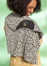 “Ylva” jersey top in organic cotton/spandex (black/patterned XS)