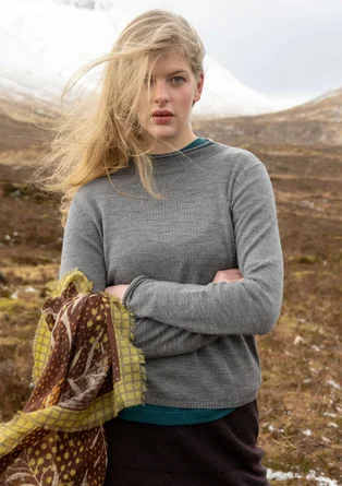 Feinstrick-Pullover aus zarter Wolle - aschgrau