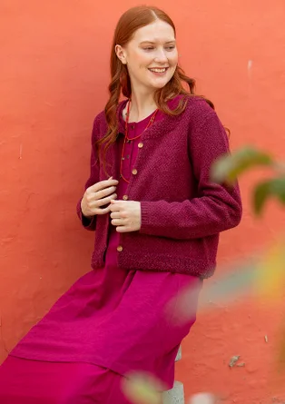 “Alora” organic cotton jersey tunic - red cabbage