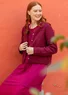 “Alora” organic cotton jersey tunic (red cabbage M)