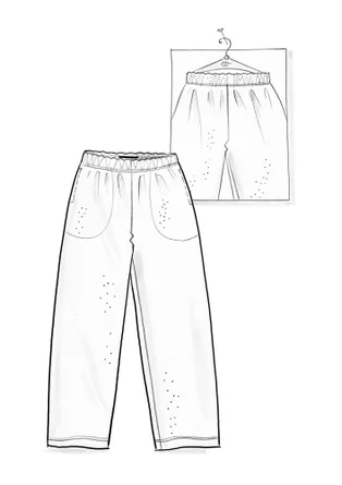 “Nora” velour pants in organic cotton/recycled polyester - black