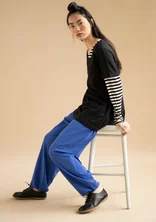 Jersey pants in organic cotton/spandex - lupin