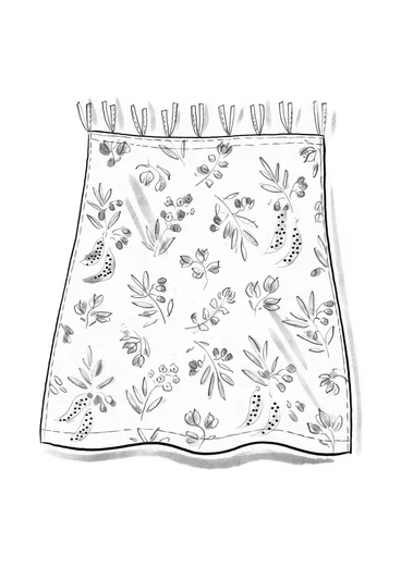 Lyhyt verho ”Olives” ekopuuvillaa - kurpitsa