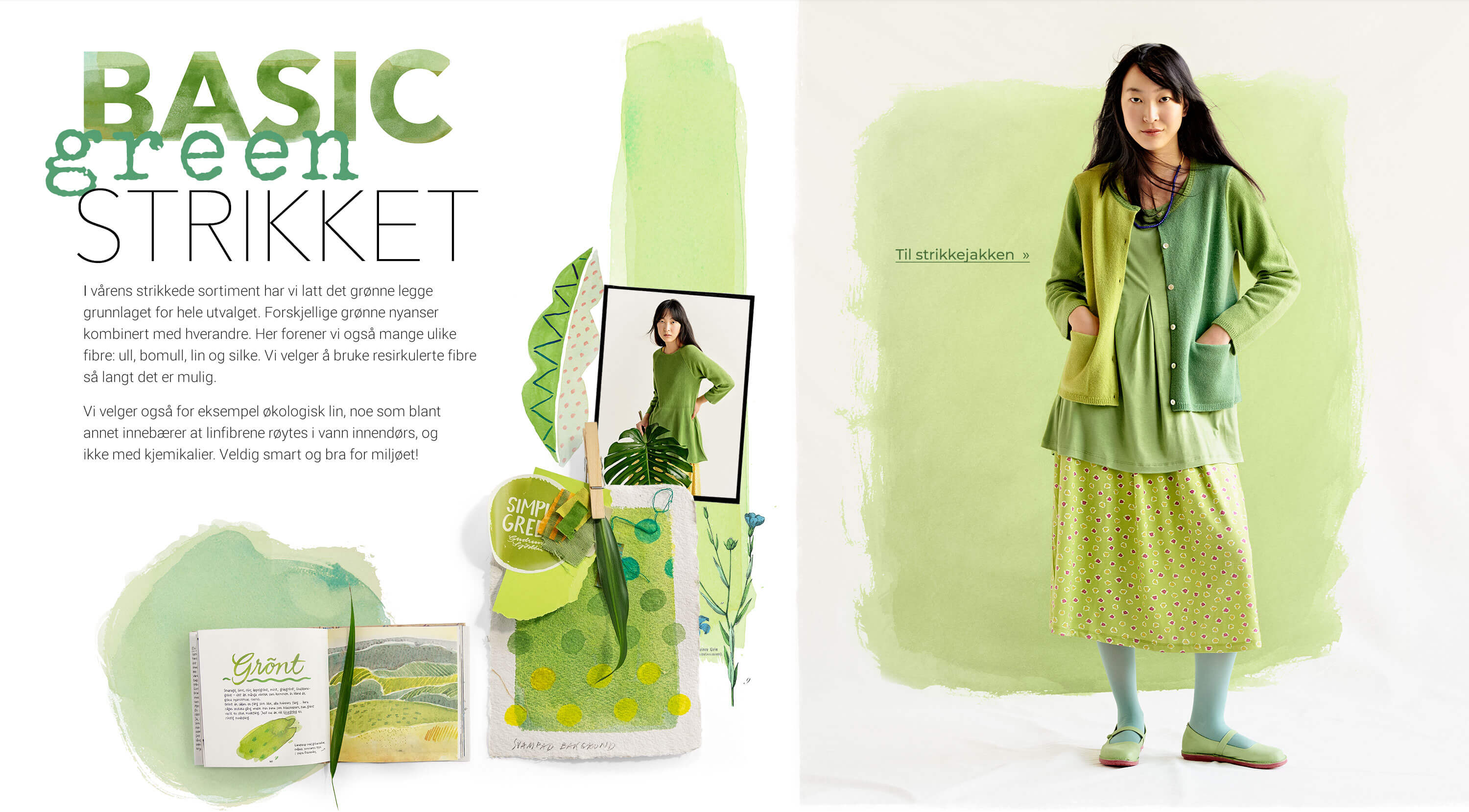 Green fashion made from natural fabrics