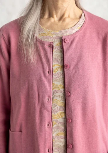 Strickjacke aus Bio-/Recycling-Baumwolle - mineralrosa