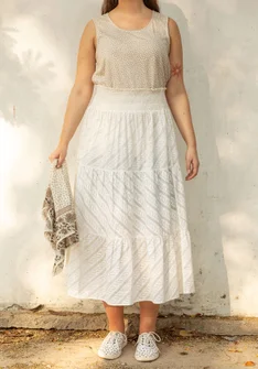 “Eka” woven organic cotton skirt - almond milk