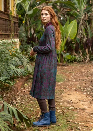 Robe "Isabella" en jersey de coton biologique/modal - chocolat noir