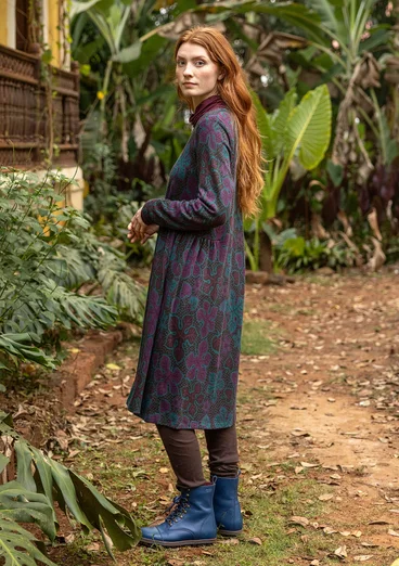 Robe "Isabella" en jersey de coton biologique/modal - chocolat noir