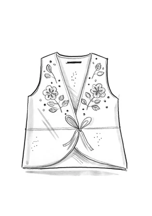 Gilet sans manches "Rimfrost" en maille de laine feutrée - noir